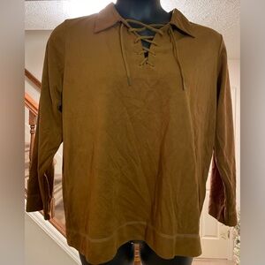 Mountain Lake Casuals Tie-Front Top - Size 1X